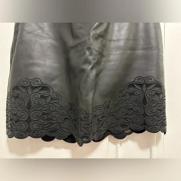 REISS Kelsey Lamb Leather Pencil Skirt 10